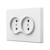 Double socket white matte VIDEX NOTA (VF-NT-SK2-WH) - photo 