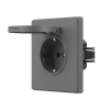 Single schuko socket with cover grey graphite VIDEX NOTA (VF-NT-SK1GC-GR) - photo 