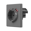 Single schuko socket with USB-A+C grey graphite VIDEX NOTA (VF-NT-SK1GUC-GR) - photo 