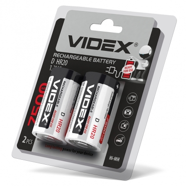 Batteries Videx HR20/D 7500mAh double blister/2pcs
