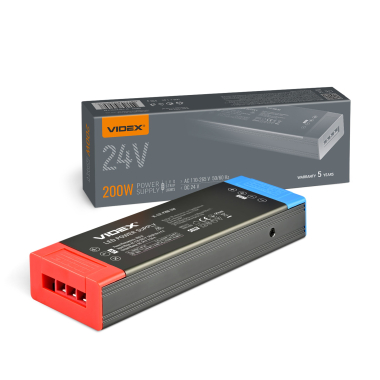 Блок живлення для LED стрічки VIDEX DC24V 8.34A 200W IP20 (VL-LST-P200-24V) - фото