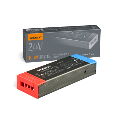 Блок живлення для LED стрічки VIDEX DC24V 4.16A 100W IP20 (VL-LST-P100-24V) - фото