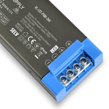 Блок живлення для LED стрічки VIDEX DC24V 4.16A 100W IP20 (VL-LST-P100-24V) - фото №6