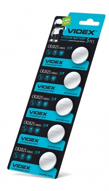 Lithium battery Videx CR2025 5pcs BLISTER CARD