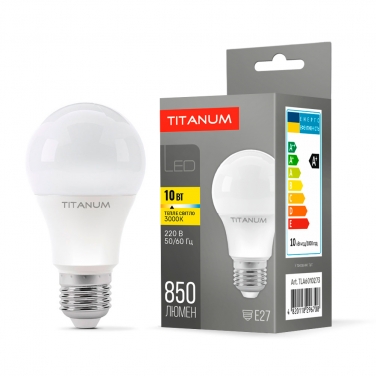 LED lamp TITANUM A60 10W E27 3000K 