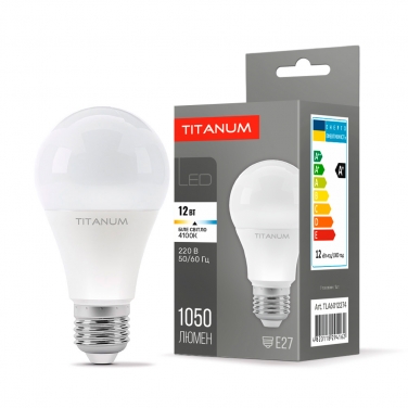 LED lamp TITANUM A60 12W E27 4100K 