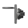 Single schuko socket with cover grey graphite VIDEX NOTA (VF-NT-SK1GC-GR) - photo №4