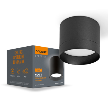 Ceiling spotlight luminaire VIDEX for GX53 lamp VL-SPF15A-B Black - photo