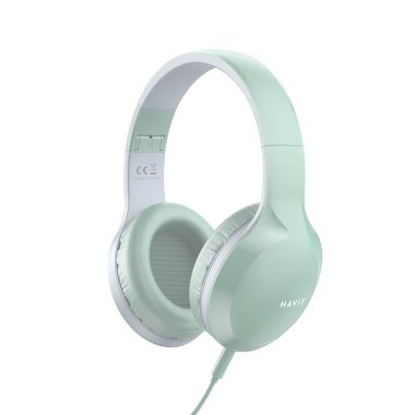 Навушники дротові накладні HAVIT HV-H100d Green з мікрофоном - фото