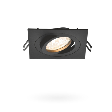 Світильник VIDEX під лампу GU10 врізний Квадрат Чорний VL-SPF08S-B - фото №2