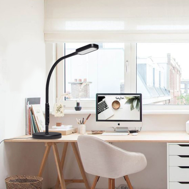 LED торшер чорний VIDEX TF07B 14W 3000-5500K - фото №6