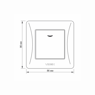 Вимикач одноклавішний з підсвіткою срібний шовк VIDEX BINERA - фото №5