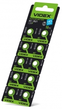 Батарейка годинникова Videx AG 1/LR621 BLISTER CARD 10 шт