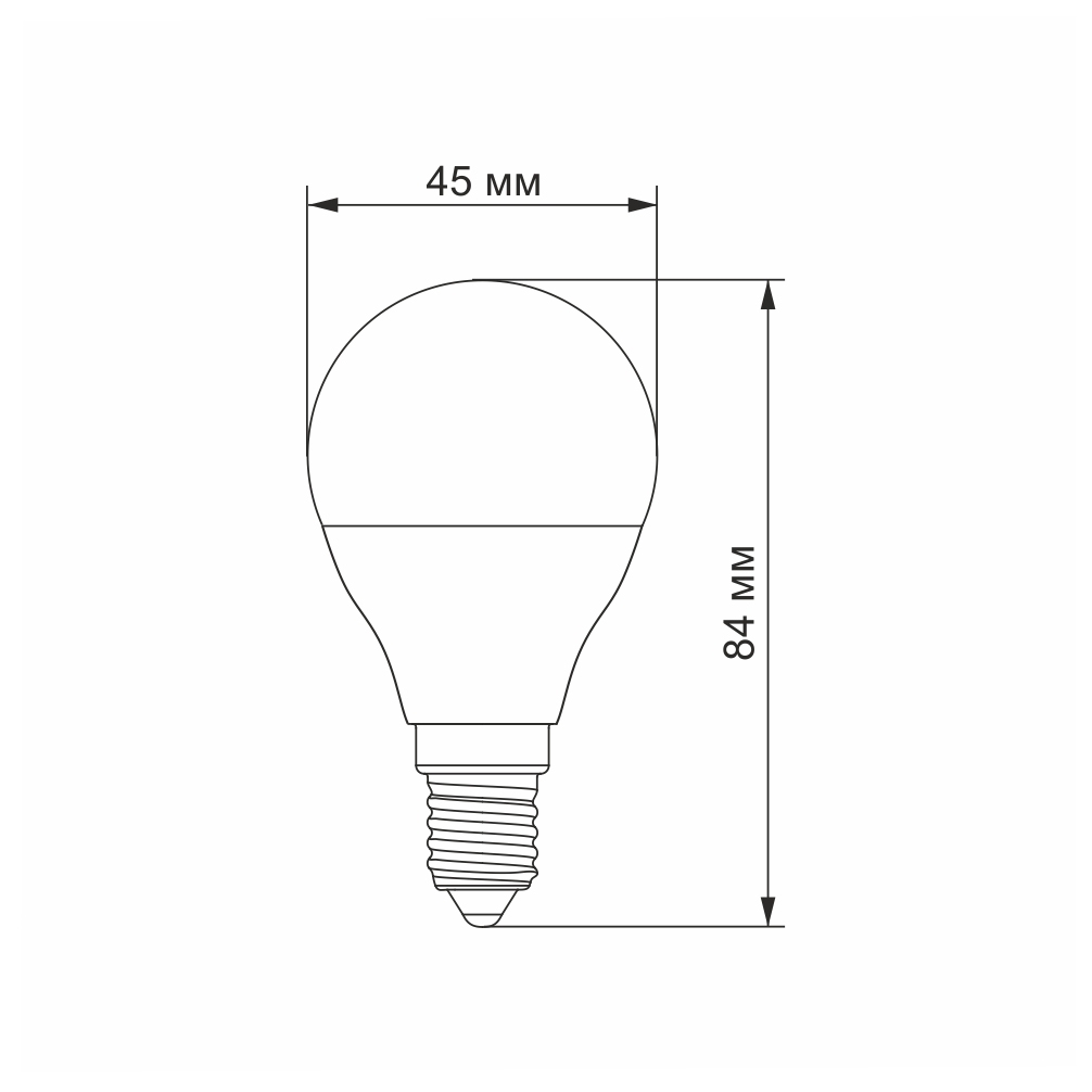 LED лампа VIDEX  G45e 3.5W E14 3000K