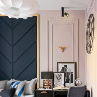 Світильник VIDEX під лампу GU10 SPF07 накладний поворотний подвійний чорний - фото №3