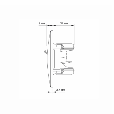 Розетка CAT3 одинарна телефонна срібний шовк VIDEX BINERA - фото №6