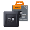 Розетка CAT3 одинарна телефонна чорний графіт VIDEX BINERA - фото 