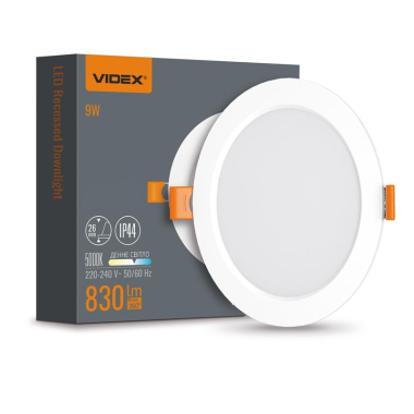 LED світильник Back вбудований круглий VIDEX 9W 5000K - фото