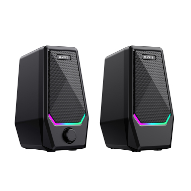 Стерео колонки HAVIT SK768 USB 10W RGB Black - фото