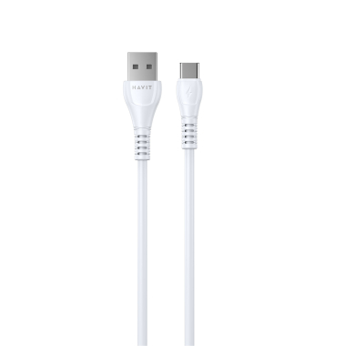 Кабель USB - USB-C HAVIT HV-CB642C 2.1A 1.8м White - фото