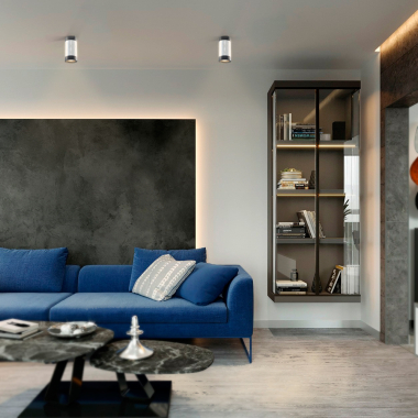 Світильник VIDEX під лампу GU10 SPF03A накладний чорний + срібляста призма - фото №3