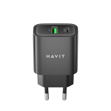 Зарядний пристрій HAVIT UC111 PRO 20W USB-A+USB-C Black - фото №2