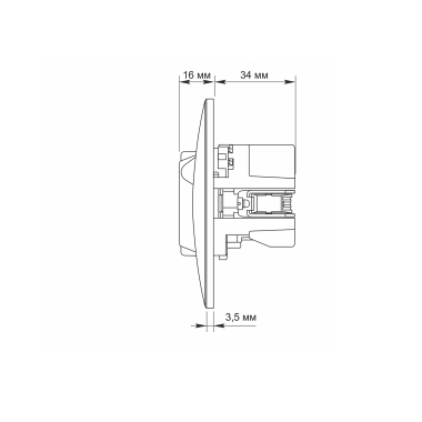 Розетка одинарна із заземленням з USB+USB-C чорний графіт VIDEX BINERA - фото №6