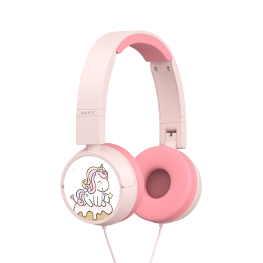 Навушники дитячі дротові накладні HAVIT H231d Pink - фото №2