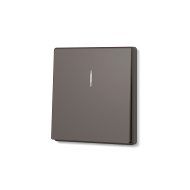 Вимикач одноклавішний з підсвіткою мокко VIDEX NOTA (VF-NT-SW1L-BR) - фото