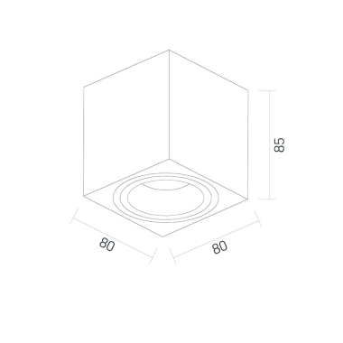 Світильник VIDEX під лампу GU10 SPF01 накладний білий - фото №4