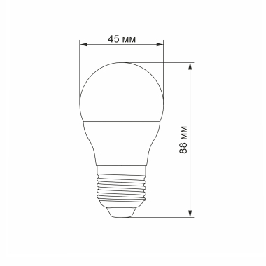 LED лампа VIDEX  G45e 7W E27 4100K - фото №3