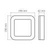 LED світильник ART IP65 квадратний VIDEX VLE-BHFS-155B 15W 5000K Black - фото №6