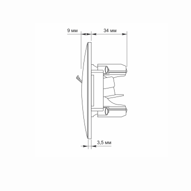 Розетка CAT3+CAT3 подвійна телефонна чорний графіт VIDEX BINERA - фото №6