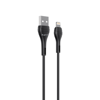Кабель USB - Lightning HAVIT CB6160-L 2A 1.8м Black - фото №3