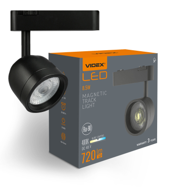 Magnetic Track Light VIDEX LA76B 8.5W 4000K 48V Black - photo