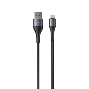 Кабель USB - Micro USB HAVIT HV-CB649C 2.1A 1м Black - фото