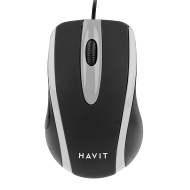 Дротова миша HAVIT HV-MS753 USB Black/Gray (1000 DPI, 3 кл) - photo