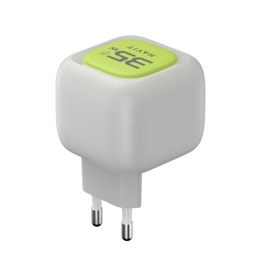 Зарядний пристрій HAVIT UC251 GaN 35W USB-A+USB-C +Кабель USB-C Gray/Green - photo №5