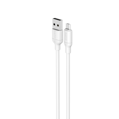 Кабель USB - Micro USB HAVIT CB678 3A 1м White (силіконовий) - фото №2