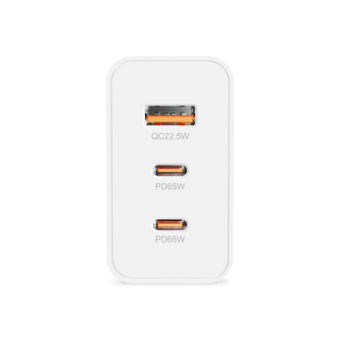 Зарядний пристрій TITANUM CH65PRO GaN 65W 2xUSB-C+USB-A White - фото №3