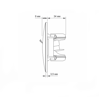 Розетка CAT6 одинарна комп'ютерна біла VIDEX BINERA - фото №6