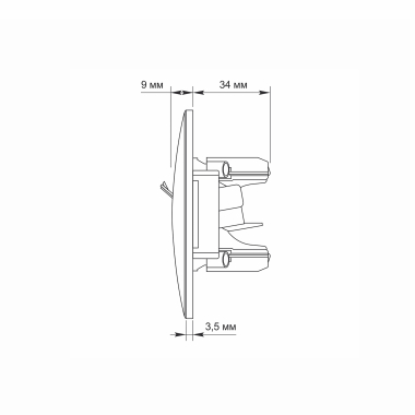 Розетка CAT6 одинарна комп'ютерна кремова VIDEX BINERA - фото №6