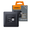 Розетка CAT6 одинарна комп'ютерна чорний графіт VIDEX BINERA - фото 