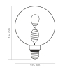 LED лампа VIDEX Filament VL-DNA-G125-S 3.5W E27 1800K Smoky