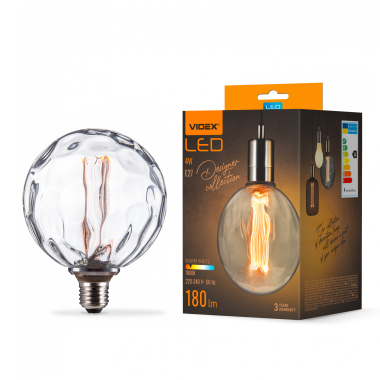 LED лампа VIDEX Filament VL-DI-G125FC1980 4W E27 1800K - фото