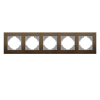 Рамка шоколадний алюміній на 5 місць горизонтальна VIDEX BINERA - фото №2