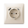 Розетка одинарна із заземленням з USB+USB-C кремова VIDEX BINERA - фото №2