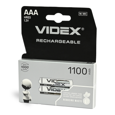 Акумулятори Videx HR03/AAA 1100mAh double blister/2шт - фото