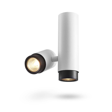 Світильник VIDEX під лампу GU10 SPF07 накладний поворотний подвійний білий + чорне кільце - фото №2