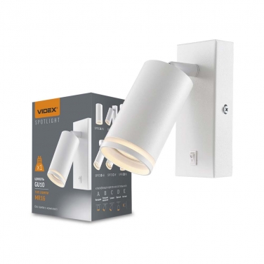 Luminaire SPF05E for GU10 surface mounted with button white